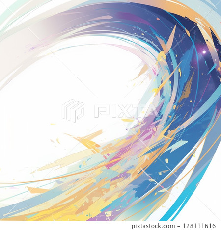 Futuristic space art background with swirling colorful streamlines 128111616