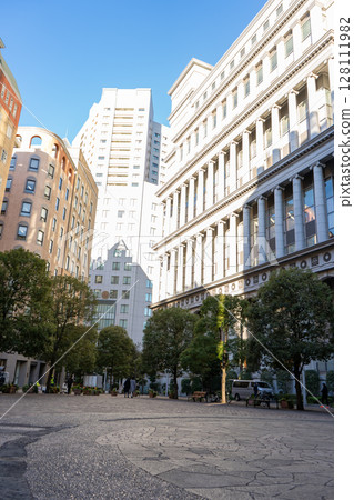 Scenery of Italian town in Shiodome, Minato-ku, Tokyo 128111982