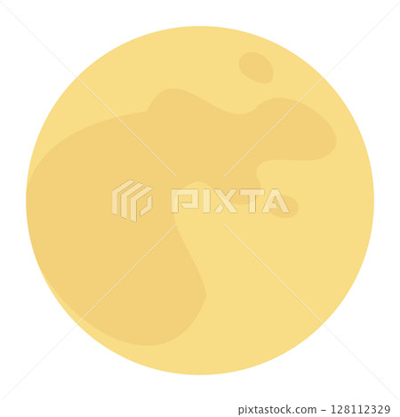 Simple illustration material of moon viewing and full moon Simple illustration material of moon viewing and full moon 128112329