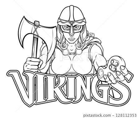 Viking Trojan Celtic Knight Gamer Warrior Woman Viking Trojan Celtic Knight Gamer Warrior Woman 128112353