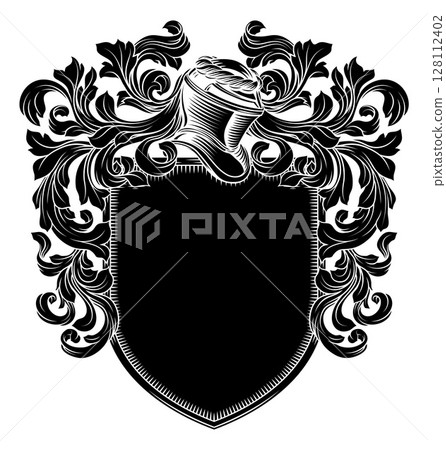 Coat of Arms Crest Knight Family Shield Heraldic 128112402