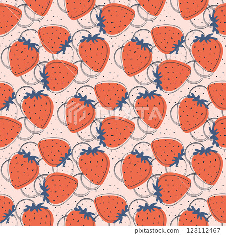vivid strawberry pattern 128112467