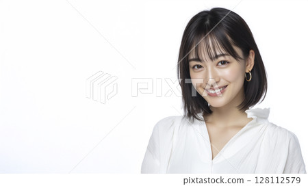 Japanese woman beauty image smile 128112579