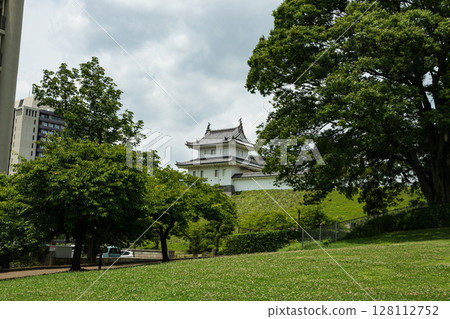 The ruins of Utsunomiya Castle, located in Honmaru-cho, Utsunomiya City, Tochigi Prefecture. The ruins of Utsunomiya Castle, located in Honmaru-cho, Utsunomiya City, Tochigi Prefecture. 128112752