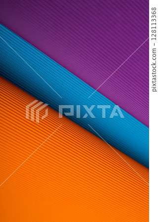 Abstract background of sheets of colored paper, for decoration, for text design, for template 128113368