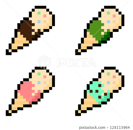 冰淇淋像素藝術 冰淇淋像素藝術 128113964