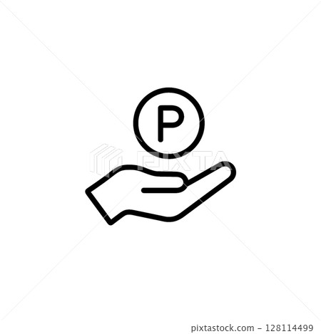 Point activity line drawing icon, business, illustration, material, document creation, no background Point activity line drawing icon, business, illustration, material, document creation, no background 128114499