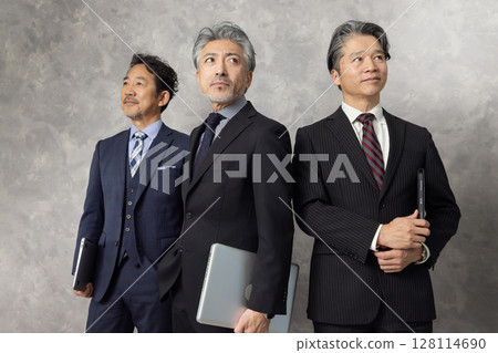 Group of middle-aged male business people Group of middle-aged male business people 128114690