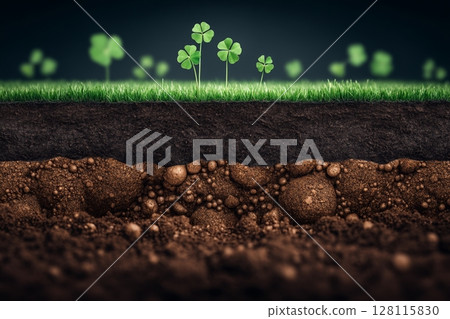 Nutritious microgreens are the result of growing radish seedlings in indoor containers as a start to an urban vegetable garden 128115830