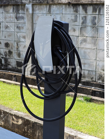 EV charging station for electric car. 128116502