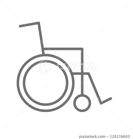 Simple wheelchair vector icon_1 128116683