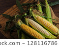 Delicious corn from Hokkaido 128116786