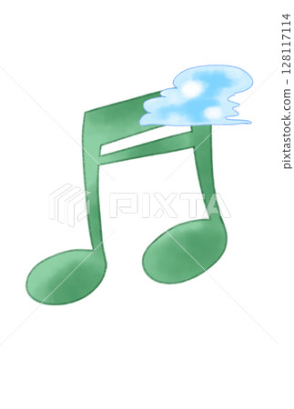 帶有雲朵的音符 帶有雲朵的音符 128117114