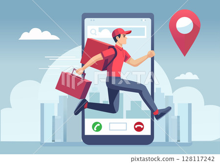 Fast delivery via application or online system Fast delivery via application or online system 128117242