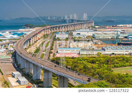 《Kagawa Prefecture》 View of Setoo Bridge and Tokiwa Park 128117322