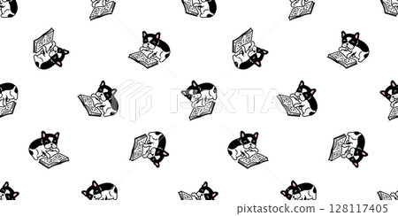 dog seamless pattern french bulldog reading book vector puppy pet breed cartoon tile background gift wrapping paper repeat wallpaper doodle illustration isolated design dog seamless pattern french bulldog reading book vector puppy pet breed cartoon tile background gift wrapping paper repeat wallpaper doodle illustration isolated design 128117405