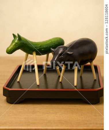 Spirit Horse and Spirit Shelf - Japanese Obon Decorations 128118604