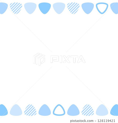 Square background, round triangular frame, blue 128119421