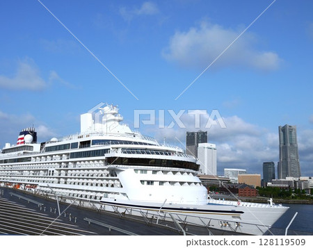 Asuka III anchored at Osanbashi Pier 128119509