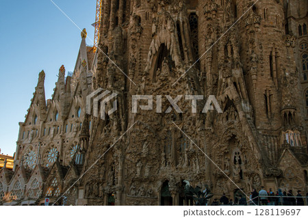 Tourist scenery in Barcelona, Spain Tourist scenery in Barcelona, Spain 128119697