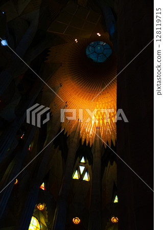 Tourist scenery in Barcelona, Spain Tourist scenery in Barcelona, Spain 128119715