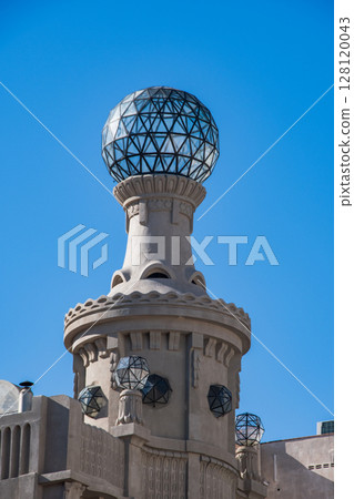 Gaudi architecture in Barcelona, Spain 128120043