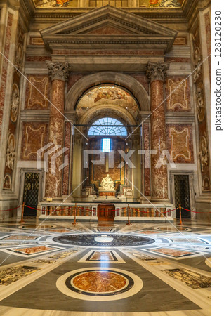 The Pieta Carrara marble sculpture by Michelangelo Buonarroti in Saint Peter's Basilica, Vatican City. May 12, 2025 The Pieta Carrara marble sculpture by Michelangelo Buonarroti in Saint Peter's Basilica, Vatican City. May 12, 2025 128120230
