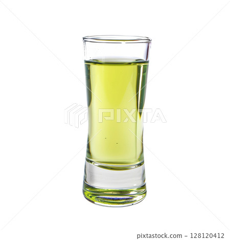 absinthe shot on white 128120412