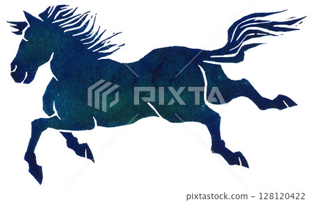 Print: Running Horse Print: Running Horse 128120422