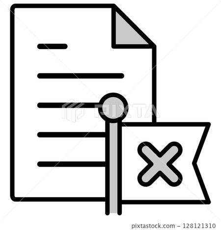 Illustration icon material: Cross file 181 Illustration icon material: Cross file 181 128121310
