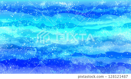 藍色曲線的酷炫插圖 128121487