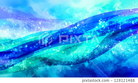 藍色曲線的酷炫插圖 128121488