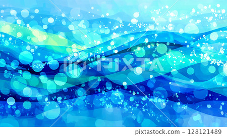 藍色曲線的酷炫插圖 128121489