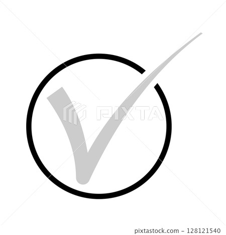 Grey tick mark - incomplete Grey tick mark - incomplete 128121540