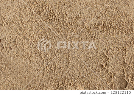 Flaxseed Powder Flour. Kitchen Background from Above. Flaxseed Powder Flour. Kitchen Background from Above. 128122110