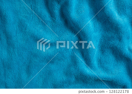 Macro texture cotton and polyester fabric top view. 128122178