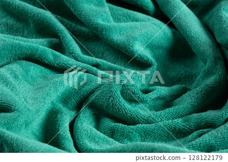 Macro Texture of Cotton and Polyester Fabric Top View 128122179