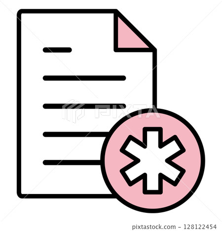 Illustration icon material: Medical file 278 128122454