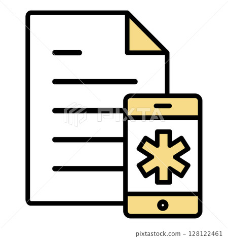 Illustration icon material: Medical file 285 Illustration icon material: Medical file 285 128122461