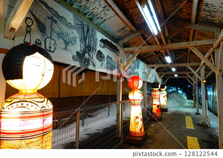 從青森縣弘前市弘南鐵道中央弘前站眺望 128122544