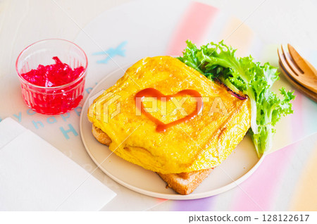 Hot egg sandwich 128122617