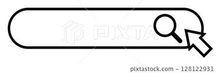 Illustration of a search engine that allows you to search the internet using keywords or text 128122931