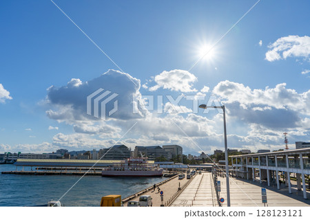 Takamatsu Port on a sunny day in Takamatsu City, Kagawa Prefecture Takamatsu Port on a sunny day in Takamatsu City, Kagawa Prefecture 128123121