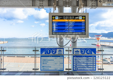 Takamatsu Port on a sunny day in Takamatsu City, Kagawa Prefecture Takamatsu Port on a sunny day in Takamatsu City, Kagawa Prefecture 128123122