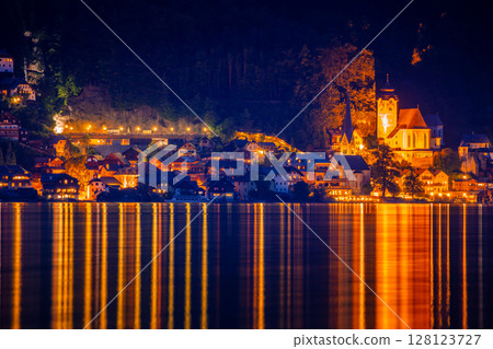 Night in a Small Coastal Town 128123727