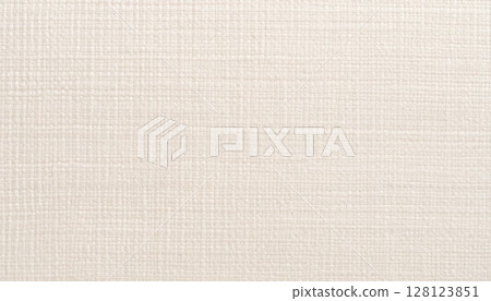 A cream beige coarsely woven texture that makes the most of the fiber of linen fabric 128123851