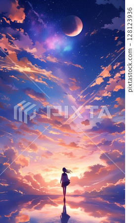 日落的天空 128123936