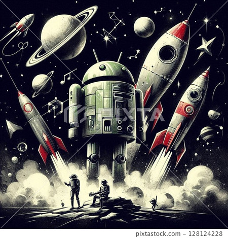 Robots, rockets, and space adventures 128124228