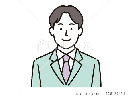 Smiling young man in a suit 128124414