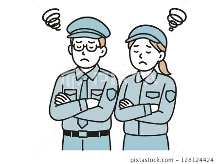 Troubled security guards 128124424